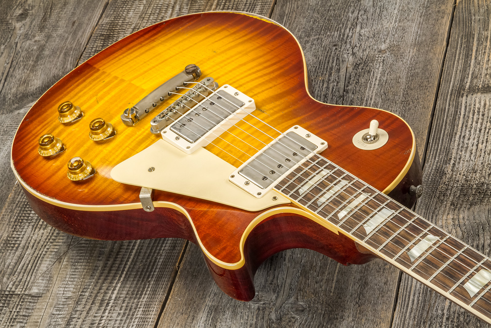 Gibson Custom Shop M2m Les Paul Standard 1959 Reissue 2h Ht Rw #932156 - Ultra Heavy Aged Iced Tea Burst - Guitarra eléctrica de corte único. - Variat