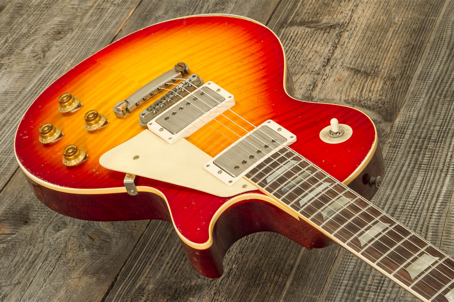 Gibson Custom Shop M2m Les Paul Standard 1959 Reissue 2h Ht Rw #934253 - Murphy Lab Heavy Aged Washed Cherry - Guitarra eléctrica de corte único. - Va