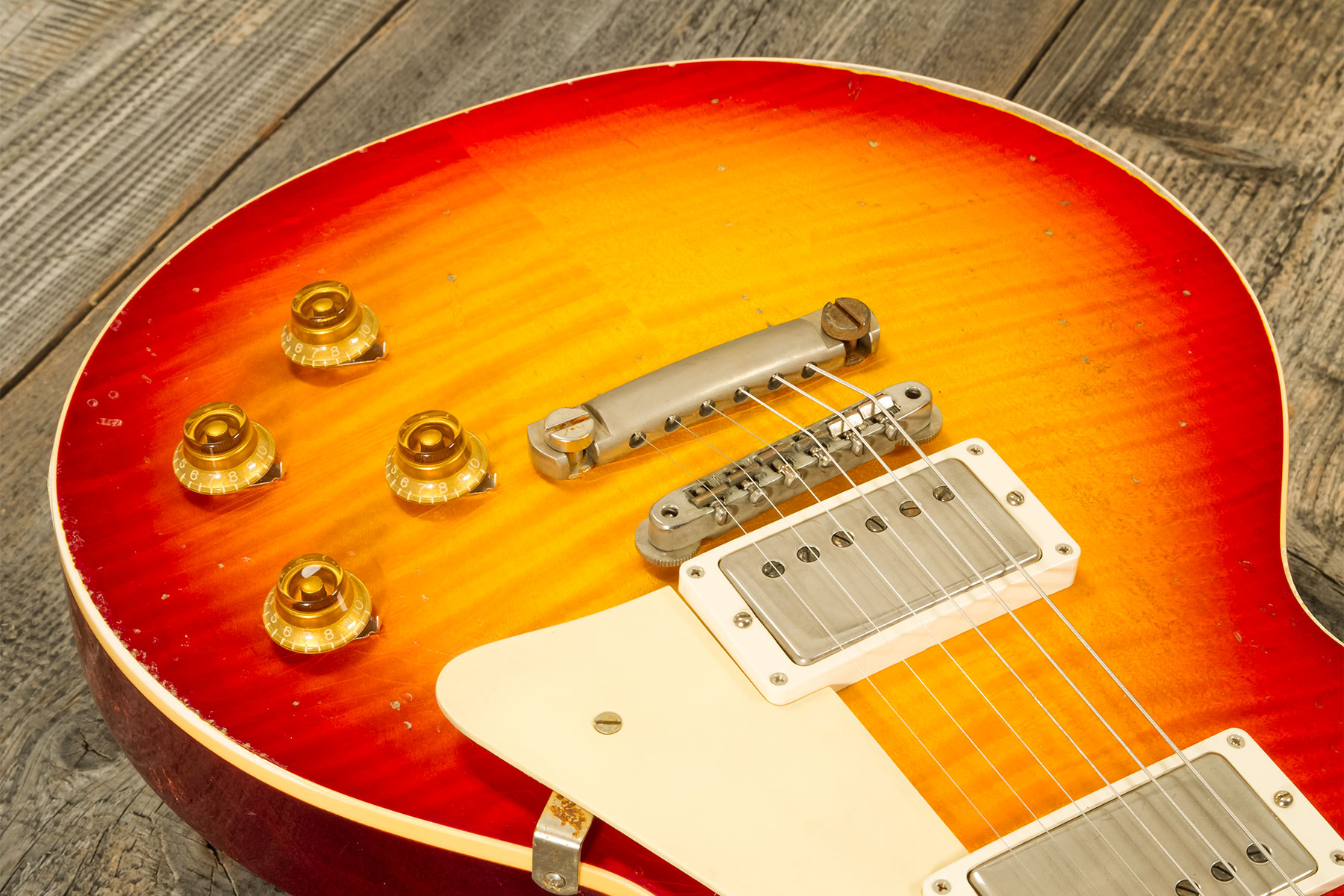 Gibson Custom Shop M2m Les Paul Standard 1959 Reissue 2h Ht Rw #934253 - Murphy Lab Heavy Aged Washed Cherry - Guitarra eléctrica de corte único. - Va