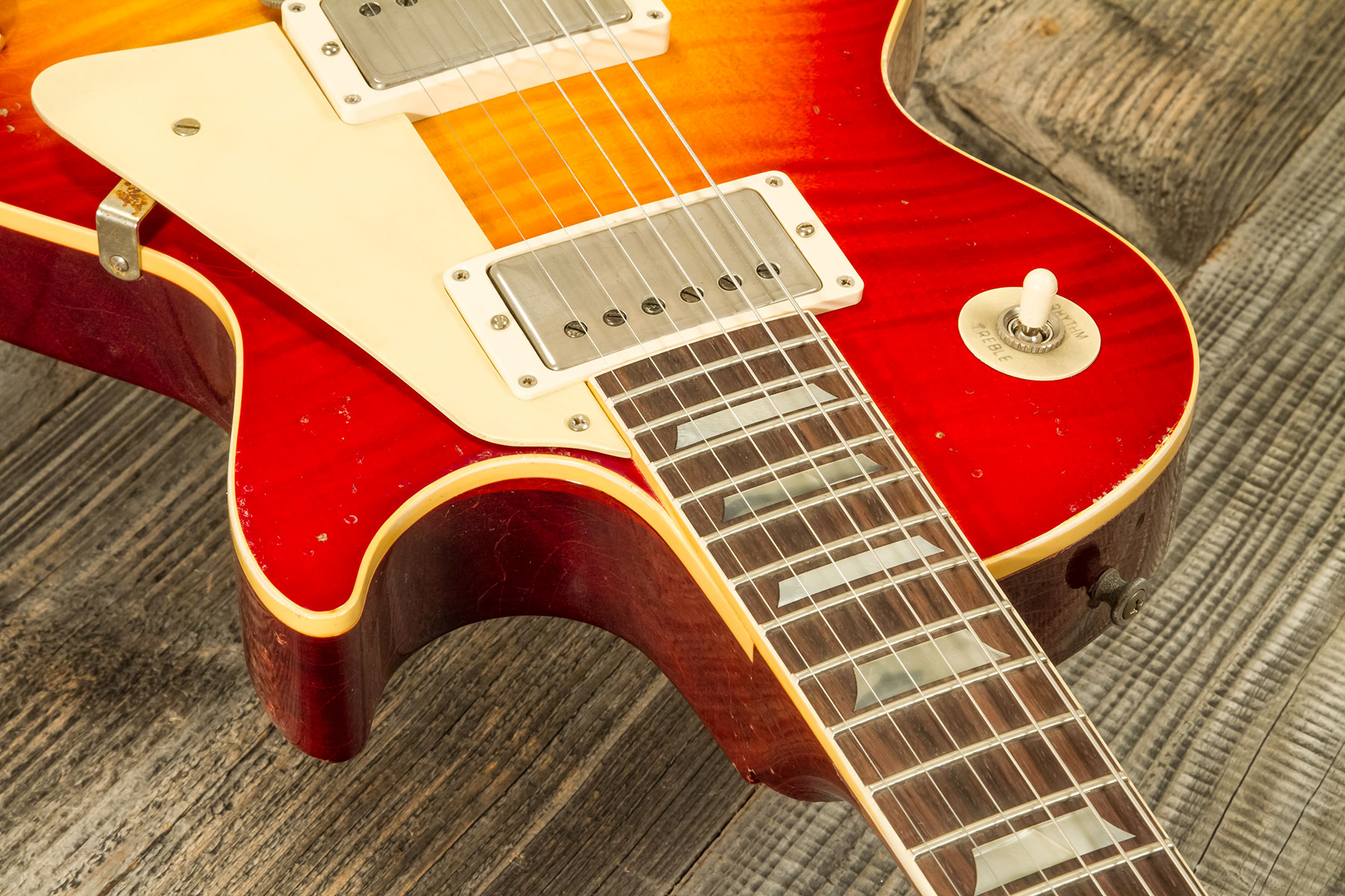 Gibson Custom Shop M2m Les Paul Standard 1959 Reissue 2h Ht Rw #934253 - Murphy Lab Heavy Aged Washed Cherry - Guitarra eléctrica de corte único. - Va