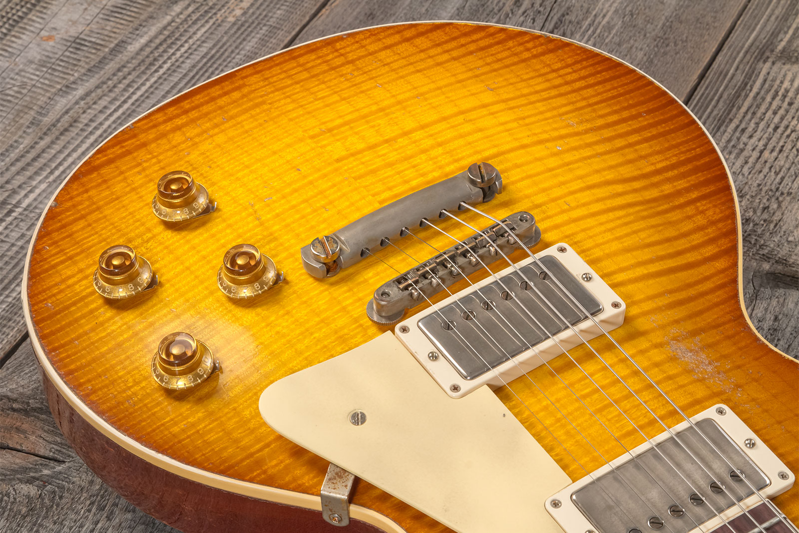 Gibson Custom Shop M2m Les Paul Standard 1959 Reissue 2h Ht Rw #934257 - Murphy Lab Heavy Aged Golden Poppy Burst - Guitarra eléctrica de corte único.