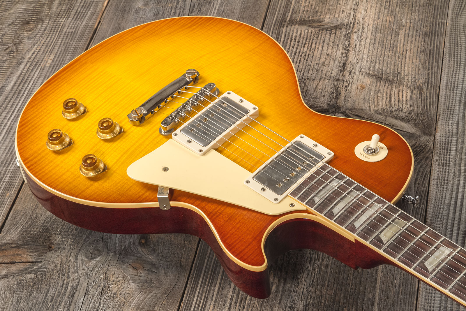 Gibson Custom Shop M2m Les Paul Standard 1959 Reissue 2h Ht Rw #934372 - Murphy Lab Ultra Light Aged Sunrise Teaburst - Guitarra eléctrica de corte ún