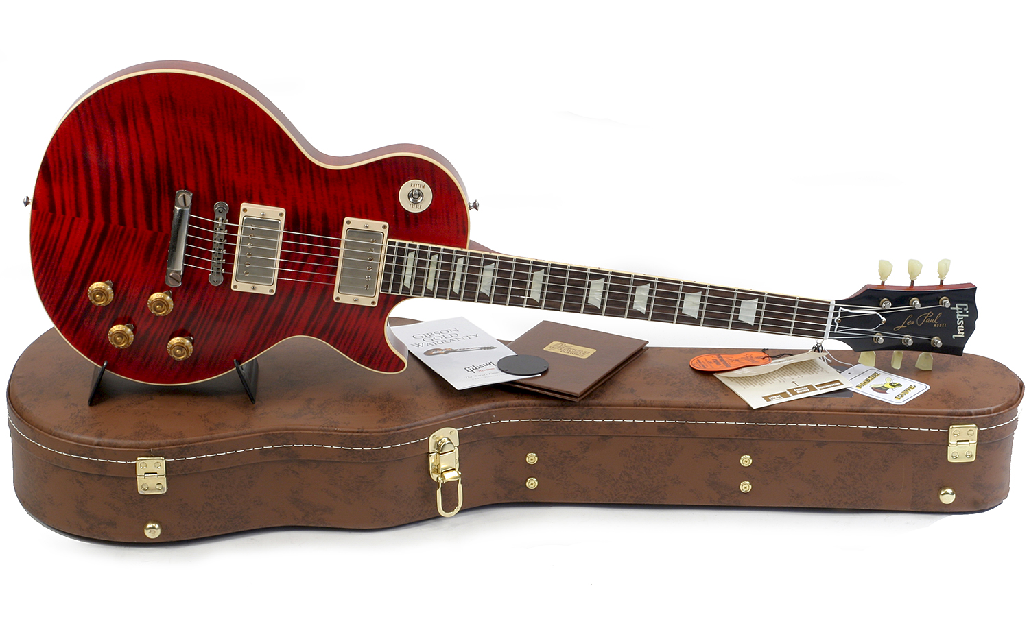 Gibson Custom Shop M2m Les Paul Standard 1959 Reissue 2h Ht Rw #943147 - Vos Red Tiger - Guitarra eléctrica de corte único. - Variation 1