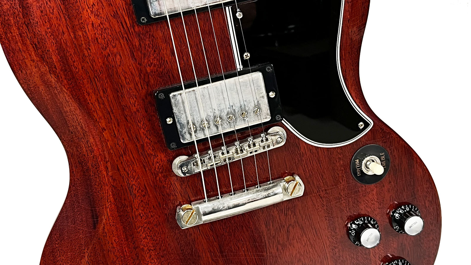 Gibson Custom Shop M2m Sg Standard 1961 Reissue 2h Ht Rw #301861 - Murphy Lab Ultra Light Aged Vintage Cherry - Guitarra eléctrica de doble corte - Va