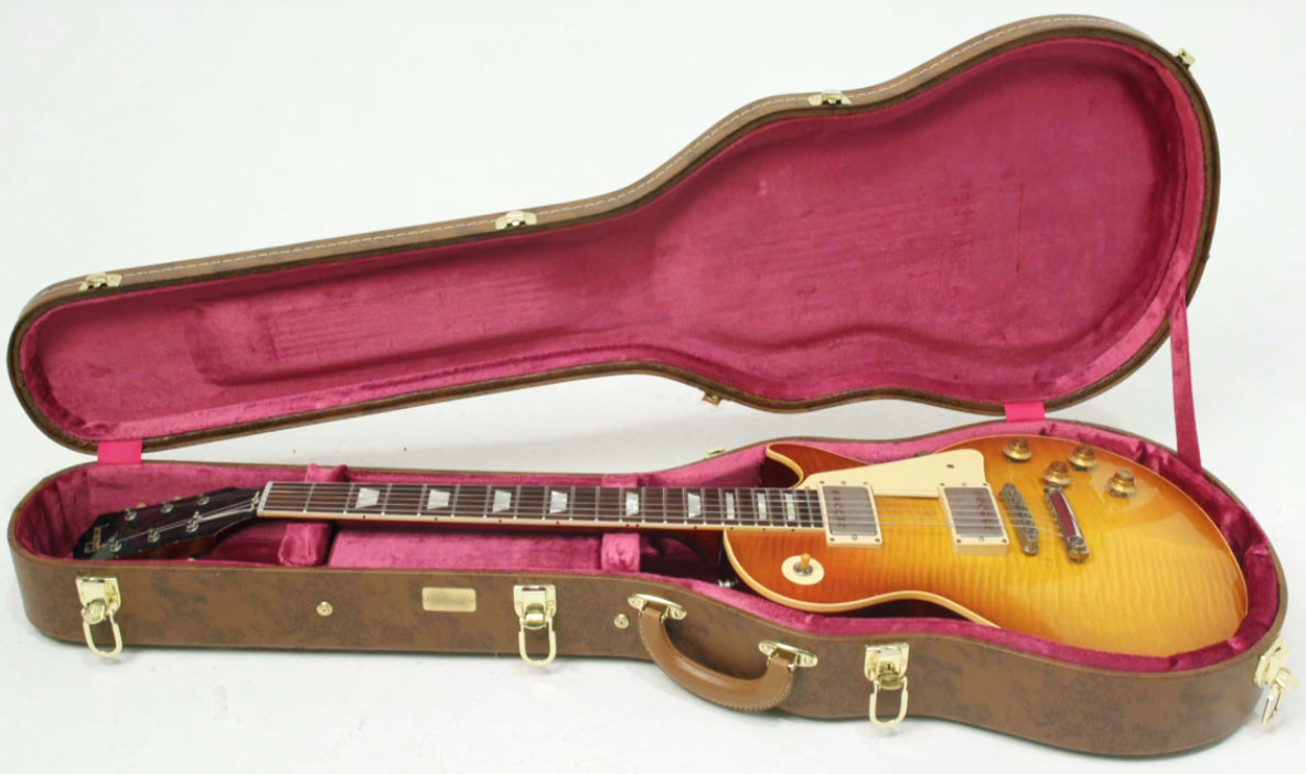 Gibson Custom Shop Mick Ralphs Les Paul Standard 1958 Replica Signature 2h Ht Rw - Aged Ralphs Burst - Guitarra eléctrica de corte único. - Variation 