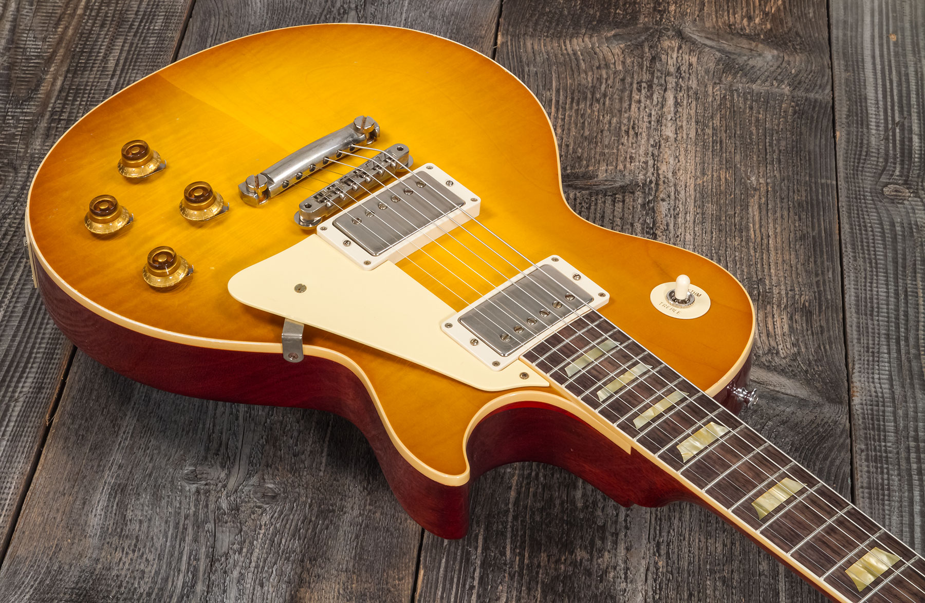 Gibson Custom Shop Murphy Lab Les Paul Standard 1958 Reissue 2h Ht Rw #821279 - Light Aged Lemon Burst - Guitarra eléctrica de corte único. - Variatio