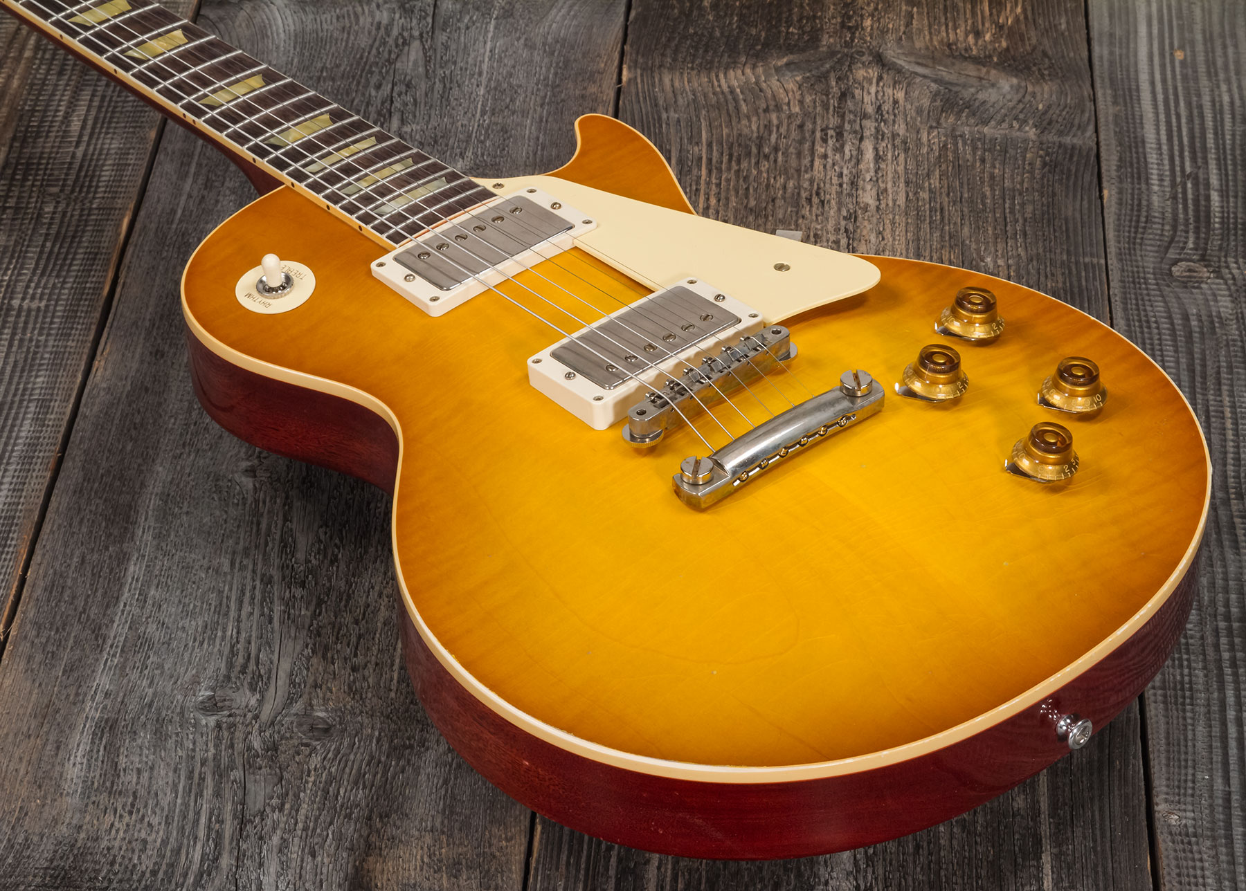 Gibson Custom Shop Murphy Lab Les Paul Standard 1958 Reissue 2h Ht Rw #821279 - Light Aged Lemon Burst - Guitarra eléctrica de corte único. - Variatio