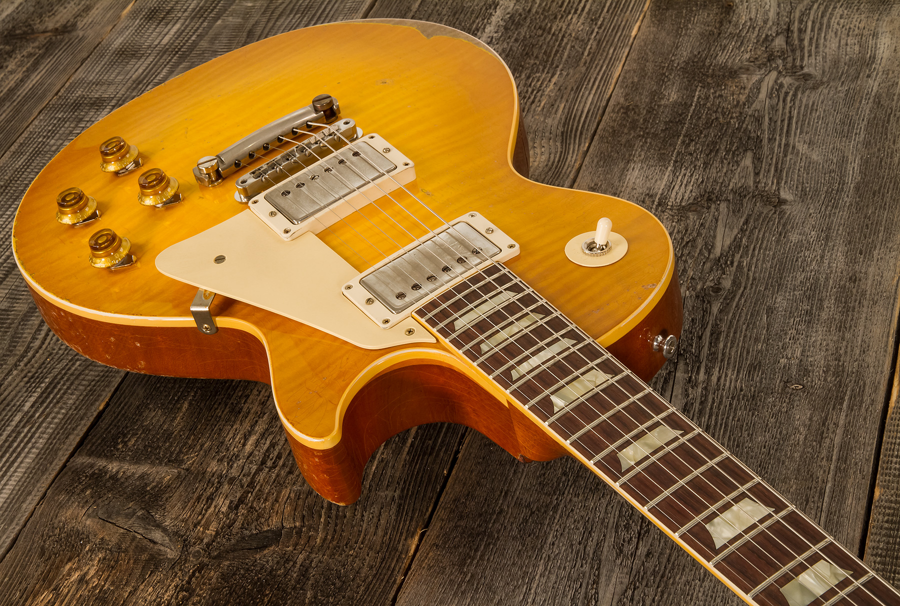 Gibson Custom Shop Murphy Lab Les Paul Standard 1959 Reissue 2h Ht Rw #92817 - Ultra Heavy Aged Lemon Burst - Guitarra eléctrica de corte único. - Var