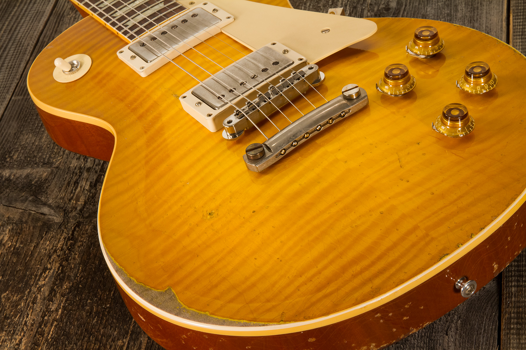 Gibson Custom Shop Murphy Lab Les Paul Standard 1959 Reissue 2h Ht Rw #92817 - Ultra Heavy Aged Lemon Burst - Guitarra eléctrica de corte único. - Var