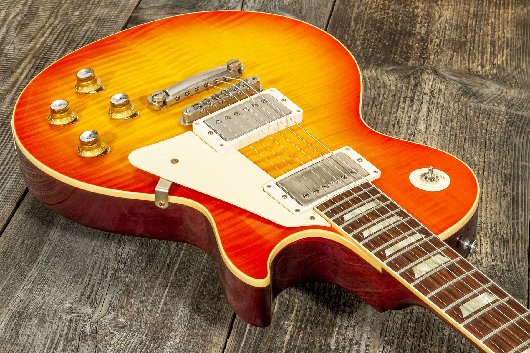 Gibson Custom Shop Murphy Lab Les Paul Standard 1960 Reissue 2h Ht Rw #001189 - Ultra Light Aged Orange Lemon Fade Burst - Guitarra eléctrica de corte