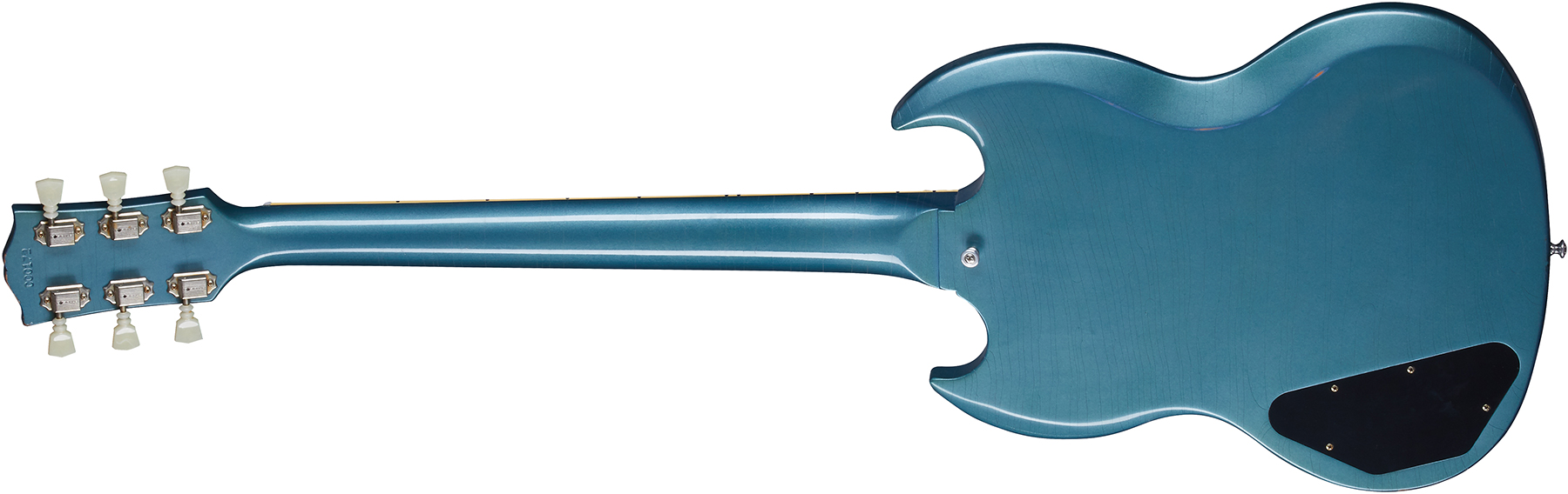 Guitarra eléctrica de cuerpo sólido Gibson Custom Shop Murphy Lab 1964 SG  Standard Maestro Reissue - ultra light aged pelham blue azul
