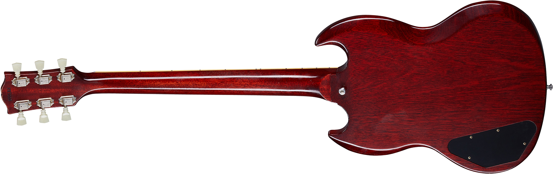 Gibson Custom Shop Murphy Lab Sg Standard 1964 Maestro Reissue Trem 2h Trem Rw - Ultra Light Aged Cherry Red - Guitarra eléctrica de doble corte - Var