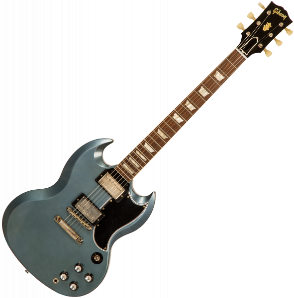 Guitarra eléctrica de cuerpo sólido Gibson Custom Shop Murphy Lab 1964 SG Standard Reissue #009262 - Light aged pelham blue
