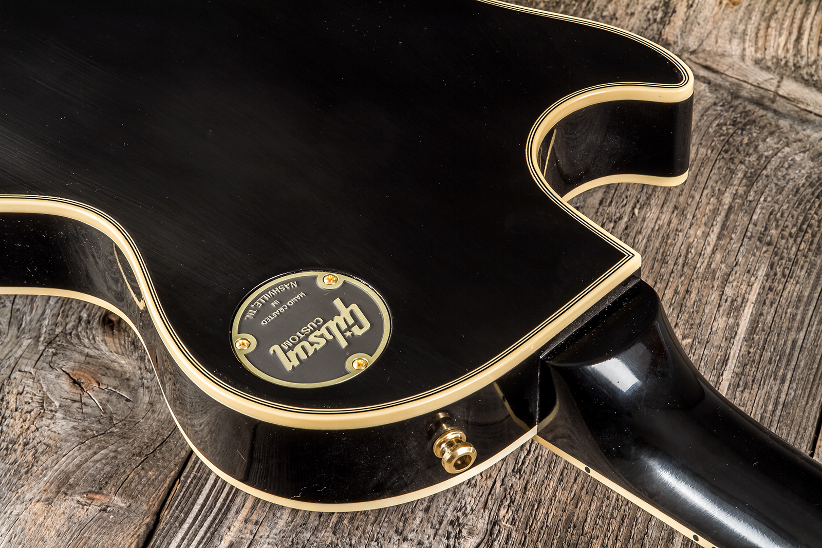 Gibson Custom Shop Peter Frampton Les Paul Custom Phenix Signature 3h Ht Eb - Vos Ebony - Guitarra eléctrica de corte único. - Variation 10