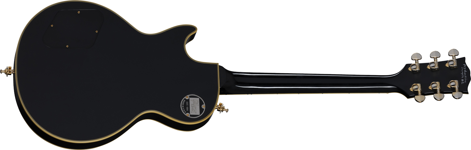 Gibson Custom Shop Peter Frampton Les Paul Custom Phenix Signature 3h Ht Eb - Vos Ebony - Guitarra eléctrica de corte único. - Variation 1