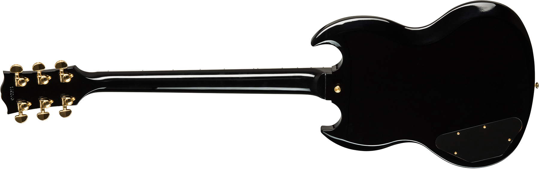 Gibson Custom Shop Sg Custom 2-pickup 2019 2h Ht Eb - Ebony - Guitarra eléctrica de doble corte - Variation 1