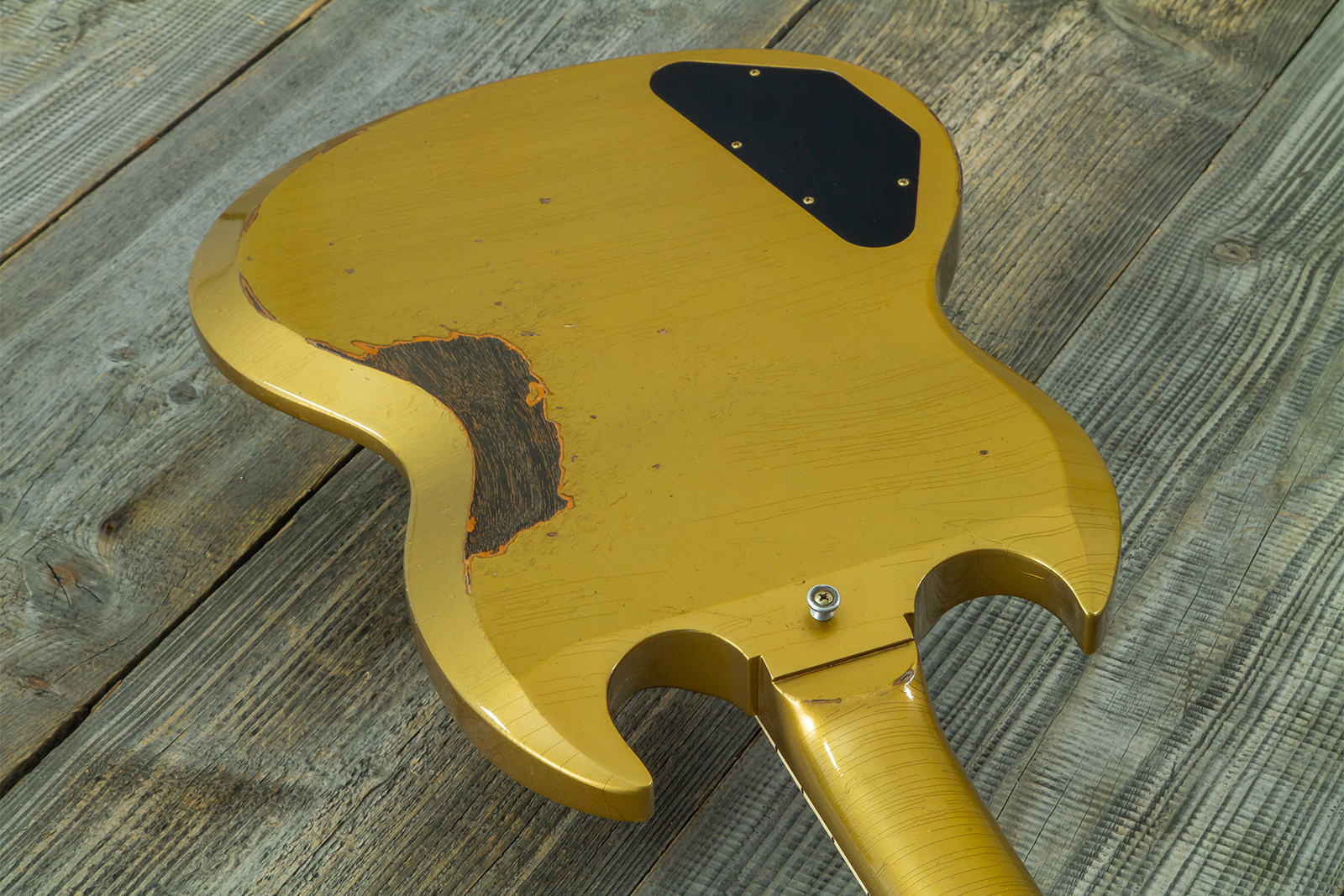 Gibson Custom Shop Sg Standard 1961 Reissue 2h Ht Rw #500881 - Murphy Lab Ultra Heavy Aged Double Gold - Guitarra eléctrica de doble corte - Variation