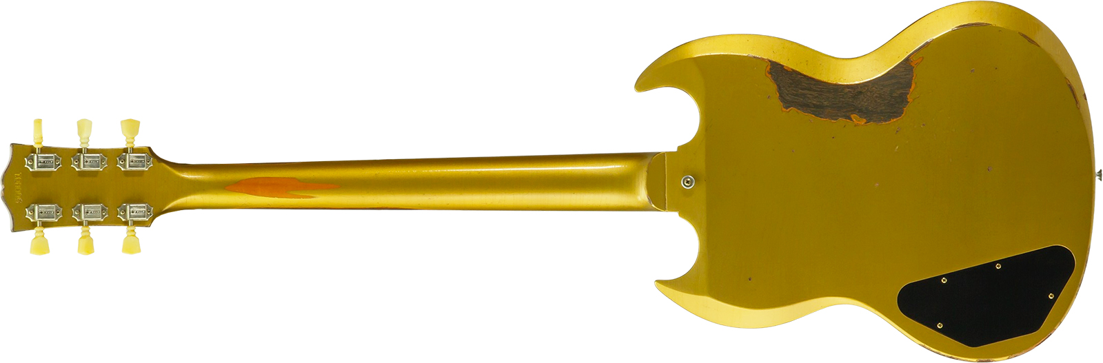Gibson Custom Shop Sg Standard 1961 Reissue 2h Ht Rw #500881 - Murphy Lab Ultra Heavy Aged Double Gold - Guitarra eléctrica de doble corte - Variation