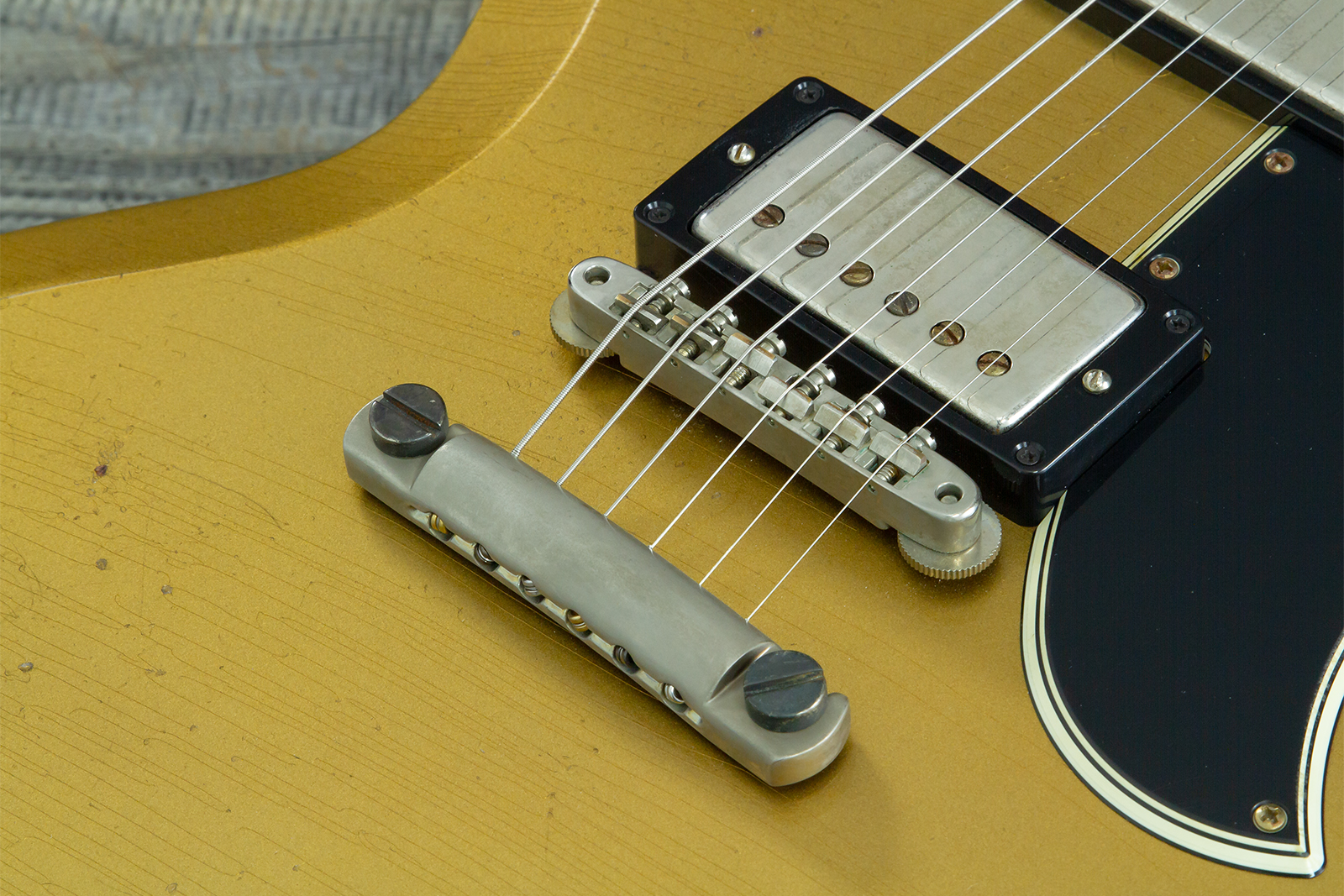 Gibson Custom Shop Sg Standard 1961 Reissue 2h Ht Rw #500881 - Murphy Lab Ultra Heavy Aged Double Gold - Guitarra eléctrica de doble corte - Variation