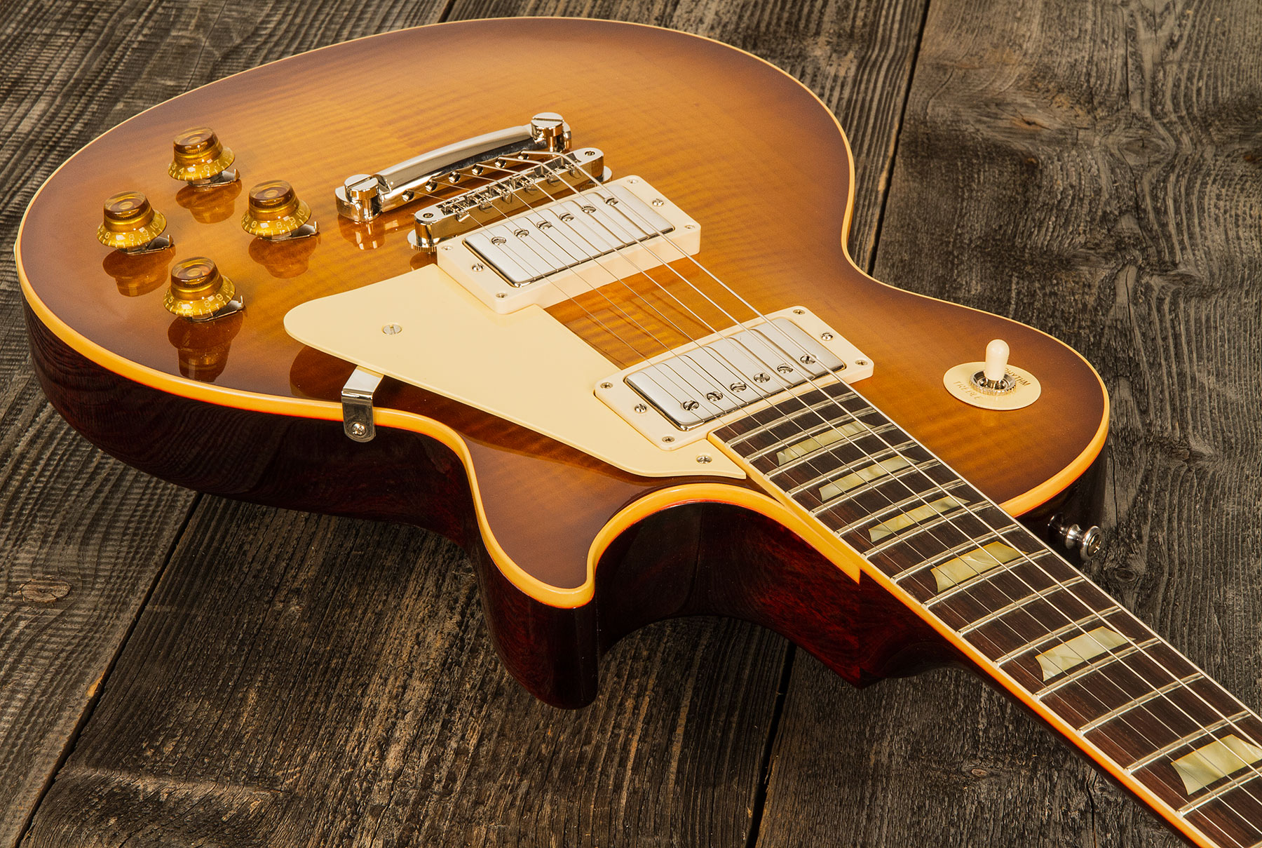 Gibson Custom Shop Standard Historic Les Paul Standard 1959 2h Ht Rw - Gloss Lemonburst - Guitarra eléctrica de corte único. - Variation 1