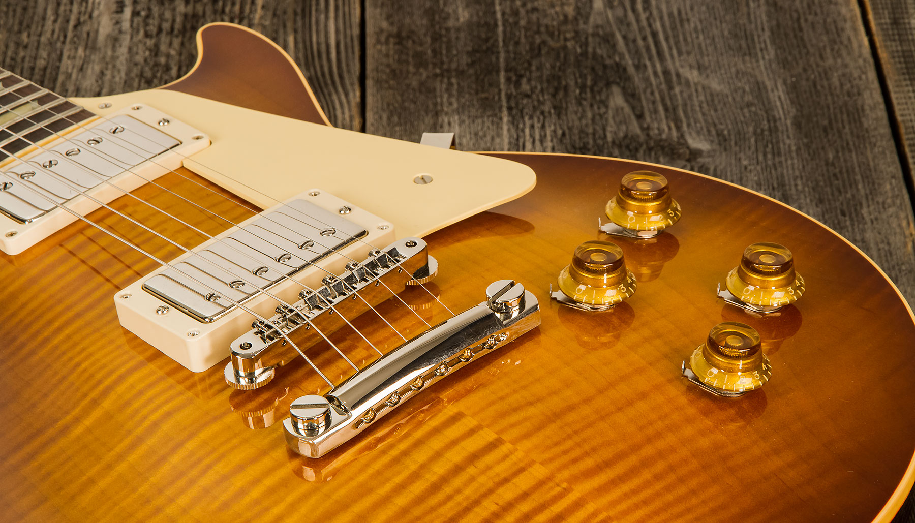 Gibson Custom Shop Standard Historic Les Paul Standard 1959 2h Ht Rw - Gloss Lemonburst - Guitarra eléctrica de corte único. - Variation 3