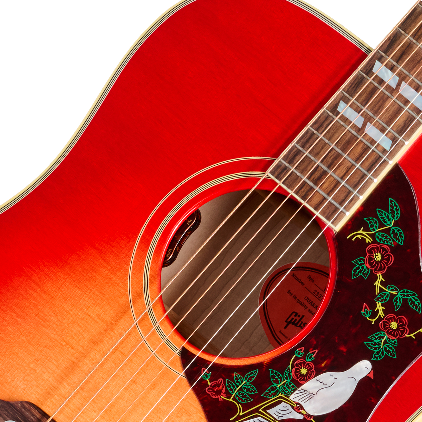 Gibson Dove Original (baggs Hifi Dna) Dreadnought Epicea Erable Rw - Vintage Cherry Sunburst - Guitarra folk - Variation 2