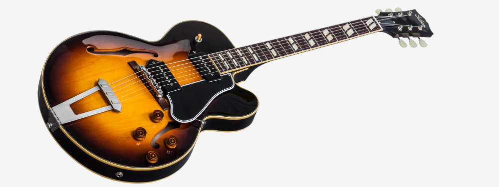 Gibson Es-275 P-90 Ltd - Vos Dark Burst - Guitarra eléctrica semi caja - Variation 1