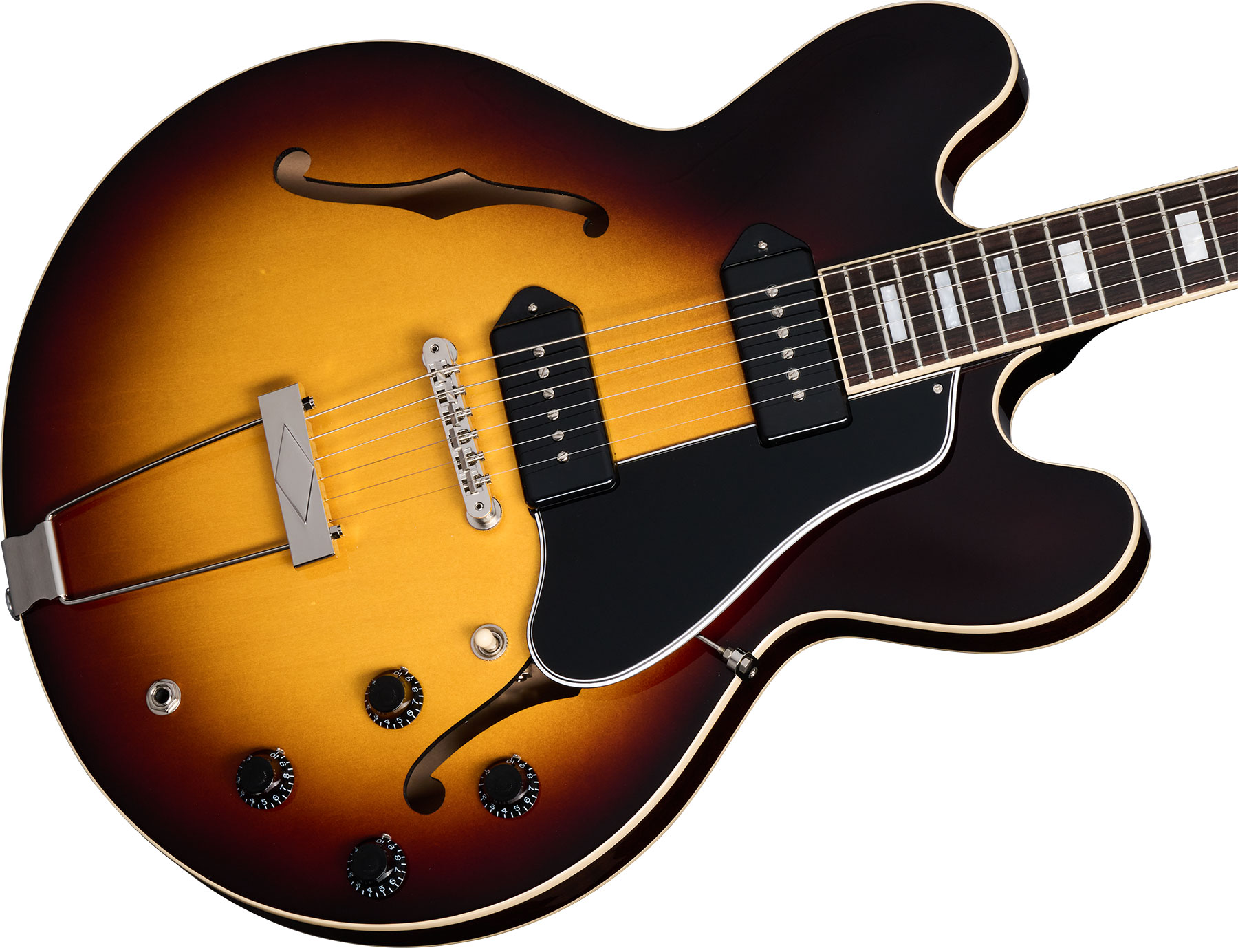 Gibson Es-330 2s P90 Ht Rw - Tobacco Sunburst - Guitarra eléctrica semi caja - Variation 3