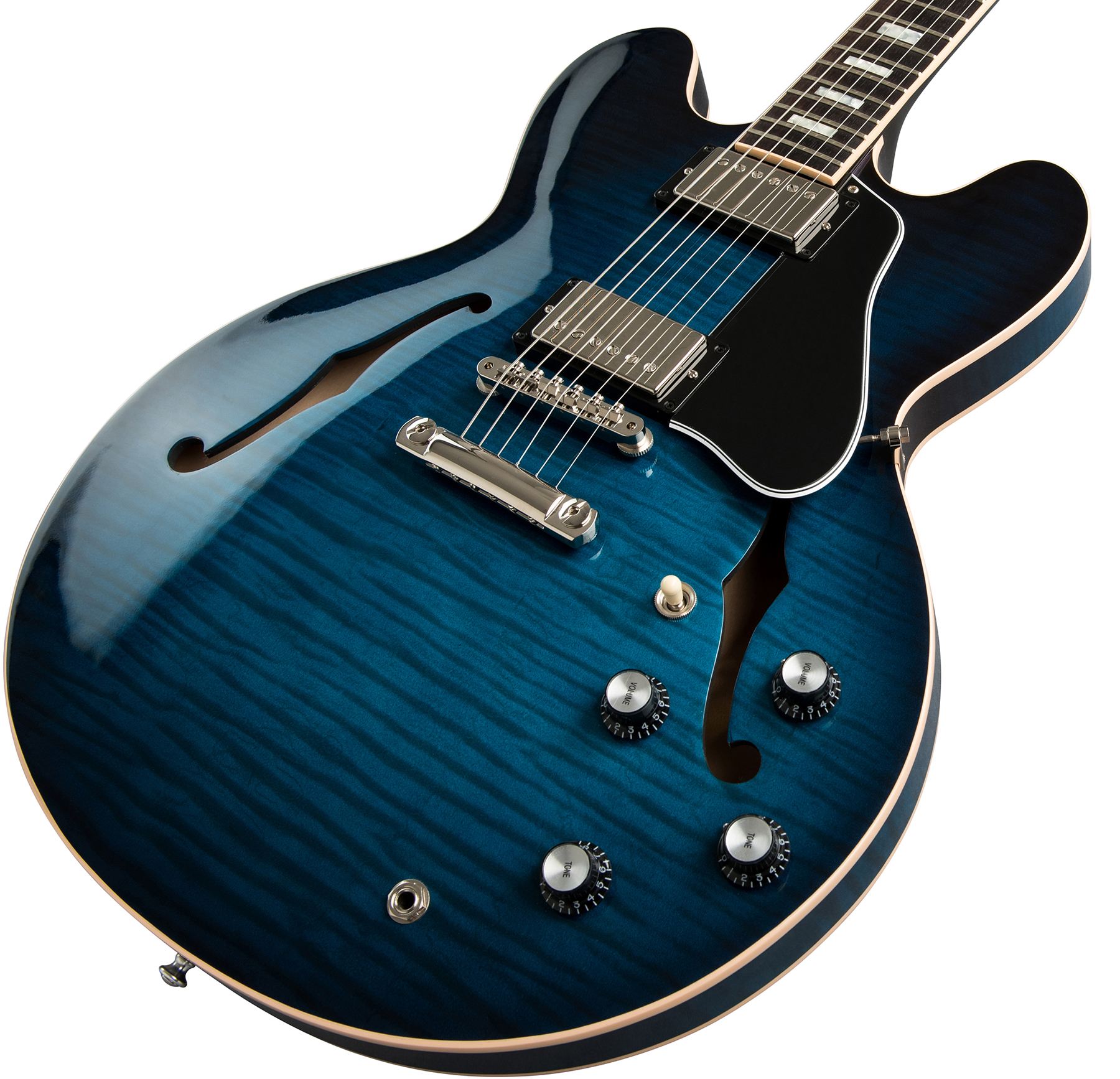 Gibson Es-335 Dot 2019 Hh Ht Rw - Blue Burst - Guitarra eléctrica semi caja - Variation 3