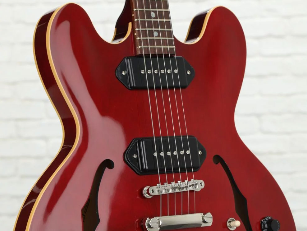 Gibson Es-335 Dot P-90 2019 Ht Rw - Wine Red - Guitarra eléctrica semi caja - Variation 2