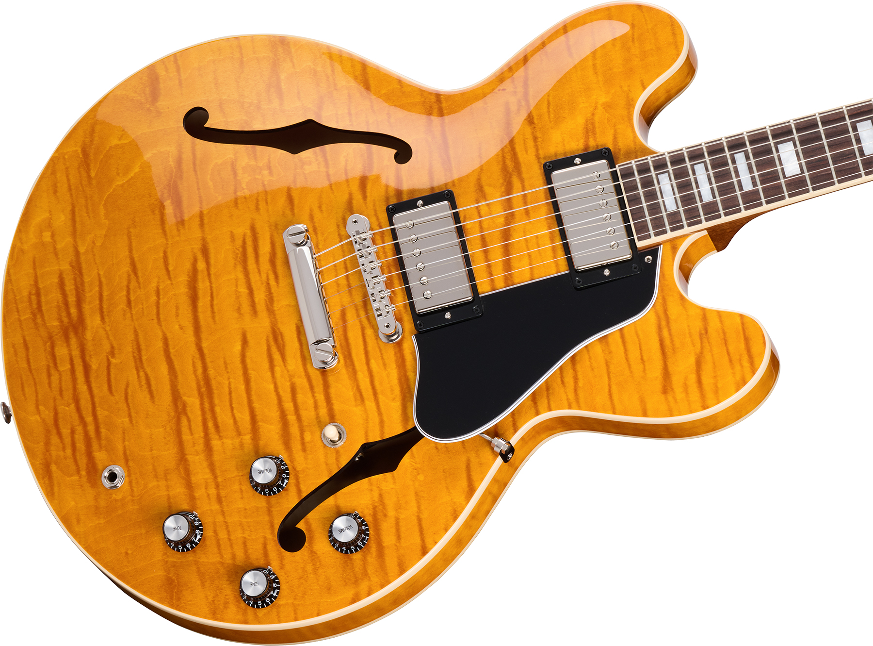 Gibson Es-335 Figured Original Custom Color 2h Ht Rw - Honey Amber - Guitarra eléctrica semi caja - Variation 3