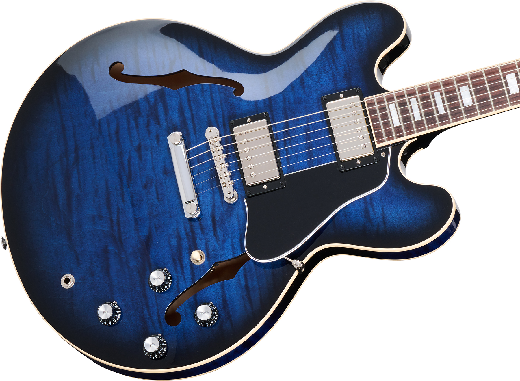 Gibson Es-335 Figured Original Custom Color 2h Ht Rw - Deep Ocean Burst - Guitarra eléctrica semi caja - Variation 3