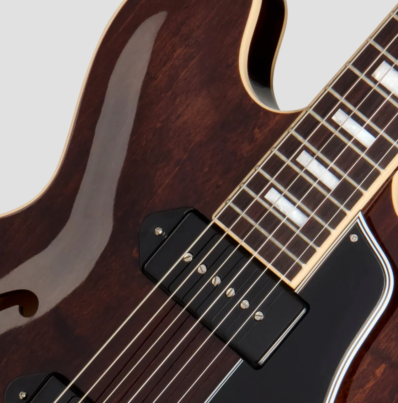 Gibson Es330 Original 2s P90 Ht Rw - Dark Walnut - Guitarra eléctrica semi caja - Variation 2