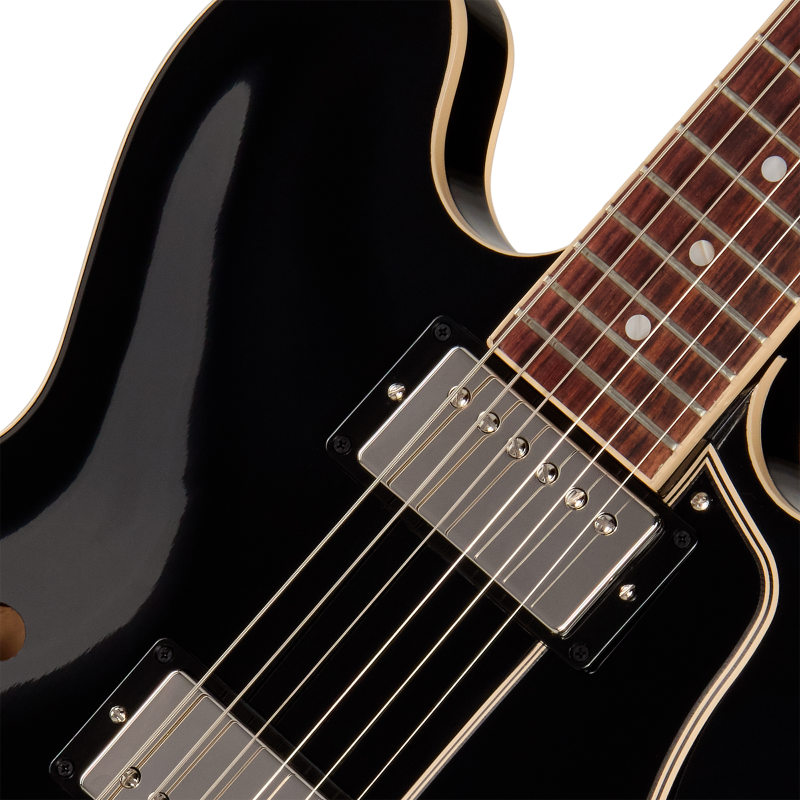 Gibson Es335 50s Usa 2h Ht Rw - Ebony - Guitarra eléctrica semi caja - Variation 2