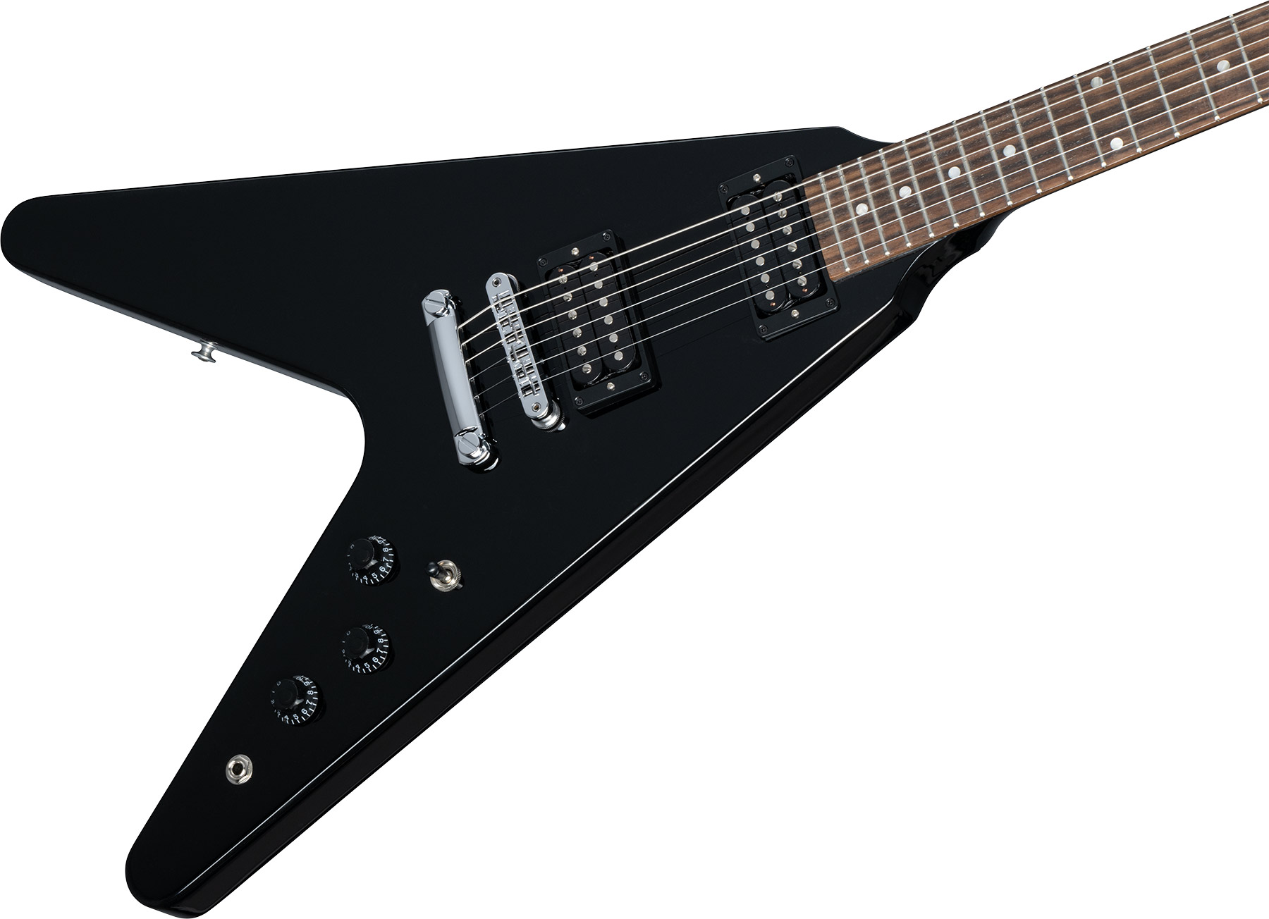 Gibson Flying V 80s 2h Ht Rw - Ebony - Guitarra electrica metalica - Variation 3