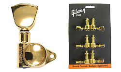 Gibson Grover Modern Keystone Machine Heads Jeu 3x3 Gold - Clavijas - Variation 1