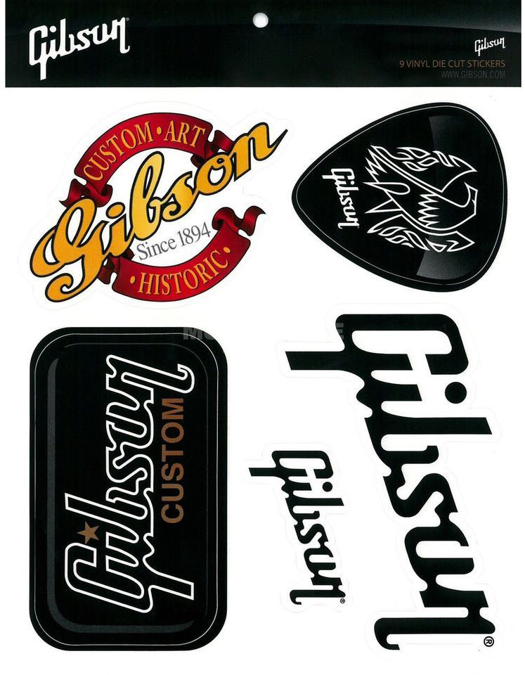 Gibson Guitar Sticker Pack Stickers