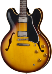 Guitarra eléctrica semi caja Gibson Custom Shop 1958 ES-335 Reissue Ltd - Murphy lab heavy aged faded tobacco burst