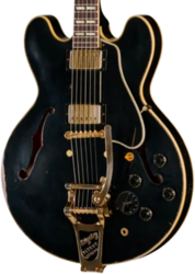 Guitarra eléctrica semi caja Gibson Custom Shop LE 1959 ES-345 Reissue Bigsby Ltd - Murphy Lab Heavy Aged Ebony