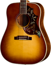 Guitarra folk Gibson Custom Shop Artisan Hummingbird Elegant Koa - Honey burst