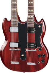 Guitarra eléctrica de doble mástil Gibson Custom Shop Jimmy Page EDS-1275 Doubleneck - Vos '69 cherry