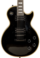 Guitarra eléctrica de autor Gibson Custom Shop Kirk Hammett 1989 Les Paul Custom - Murphy lab aged ebony