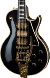 Guitarra eléctrica de corte único. Gibson Custom Shop 1957 Les Paul Custom 3-Pickup w/ Bigsby - Vos ebony