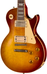 Guitarra eléctrica de corte único. Gibson Custom Shop LE 1959 Les Paul Standard Reissue Birdseye Maple Top Ltd - Murphy lab light aged peach tea burst