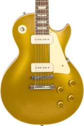 Guitarra eléctrica de corte único. Gibson Custom Shop M2M 1956 Les Paul Goldtop #63139 - Murphy lab light aged antique gold