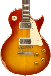 Guitarra eléctrica de corte único. Gibson Custom Shop M2M 1958 Les Paul Standard - Heavy aged '58 burst