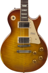 Guitarra eléctrica de corte único. Gibson Custom Shop M2M 1958 Les Paul Standard #88149 - Heavy aged kentucky bourbon fade