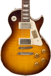 Guitarra eléctrica de corte único. Gibson Custom Shop M2M 1958 Les Paul Standard #R862323 - Aged kindred burst fade