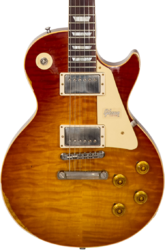 Guitarra eléctrica de corte único. Gibson Custom Shop M2M 1959 Les Paul Standard #983303 - Ultra aged new orange sunset fade
