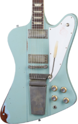 Guitarra electrica retro rock Gibson Custom Shop Murphy Lab 1963 Firebird V With Maestro Vibrola - Heavy aged antique frost blue